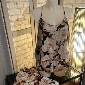 Express Floral Satin Pajama Set